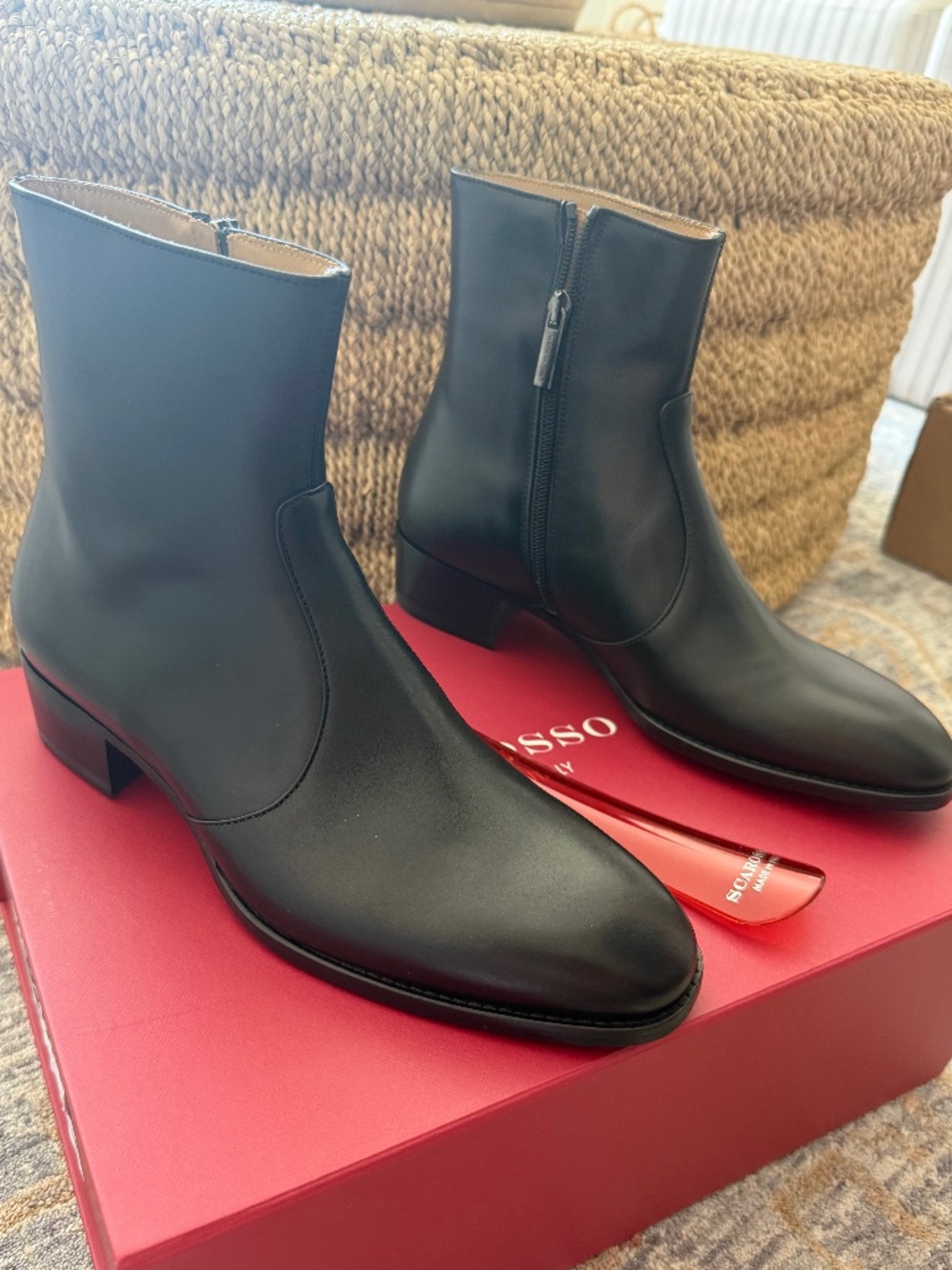 Scarosso Male Chelsea Boots Black size 39